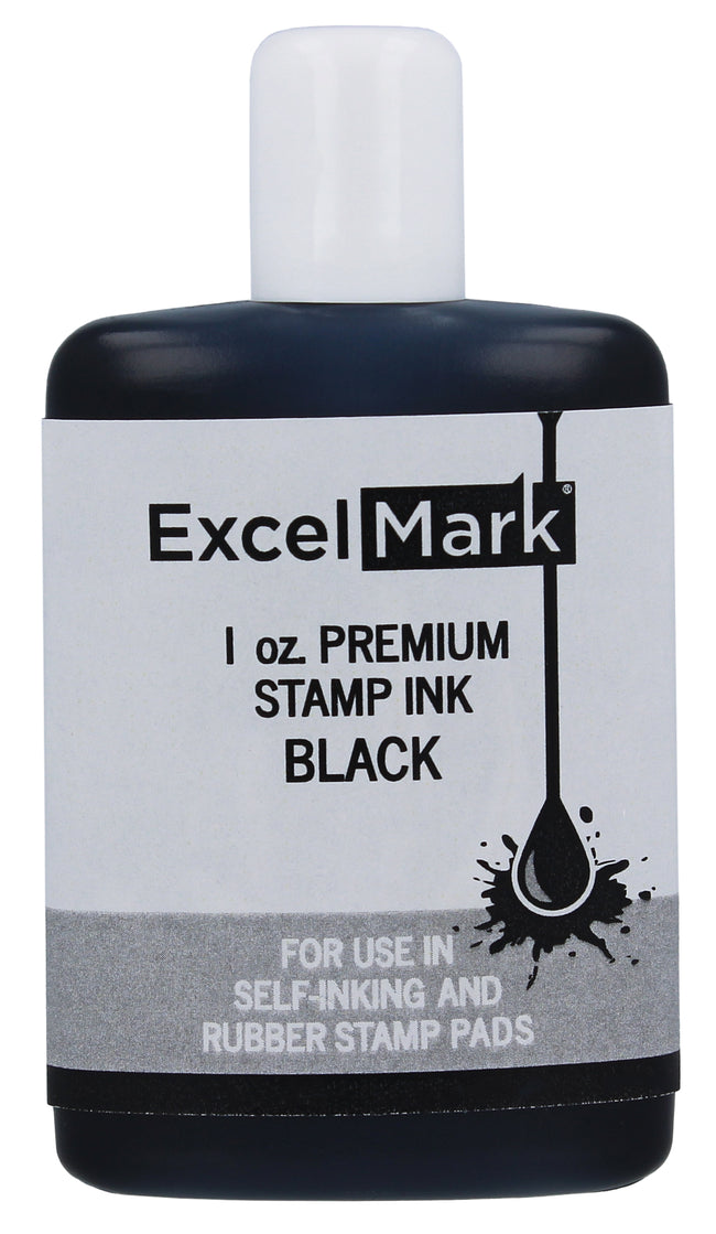 10ml Black Ink Refill Self Inking Stamp Pad Office Craft Paper