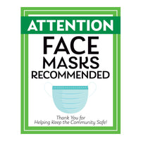 Face Masks Recommended Decal